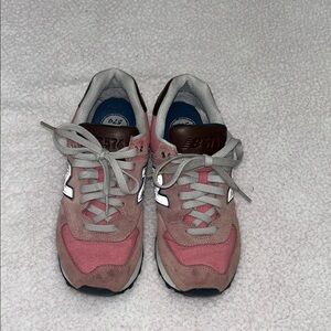 New Balance Pink and Brown Retro Sneakers